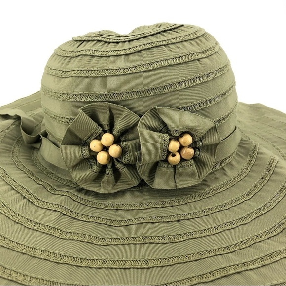 Dorfman Pacific for Scala Collezione Packable Wide Brim Hat Green Neutral OS - Picture 5 of 8